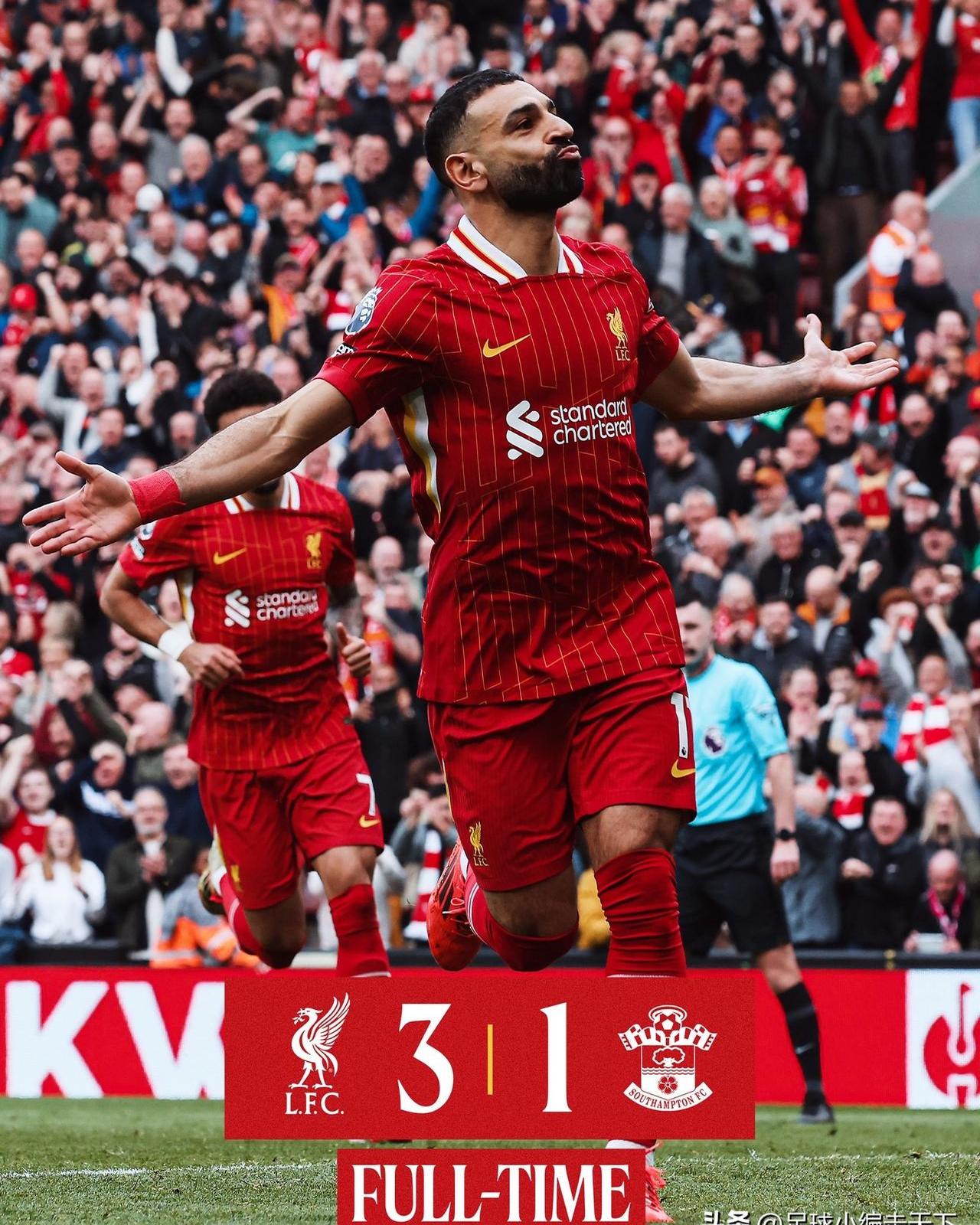 萨拉赫迎来十赛季出色发挥，热火观众热烈欢呼！的简单介绍